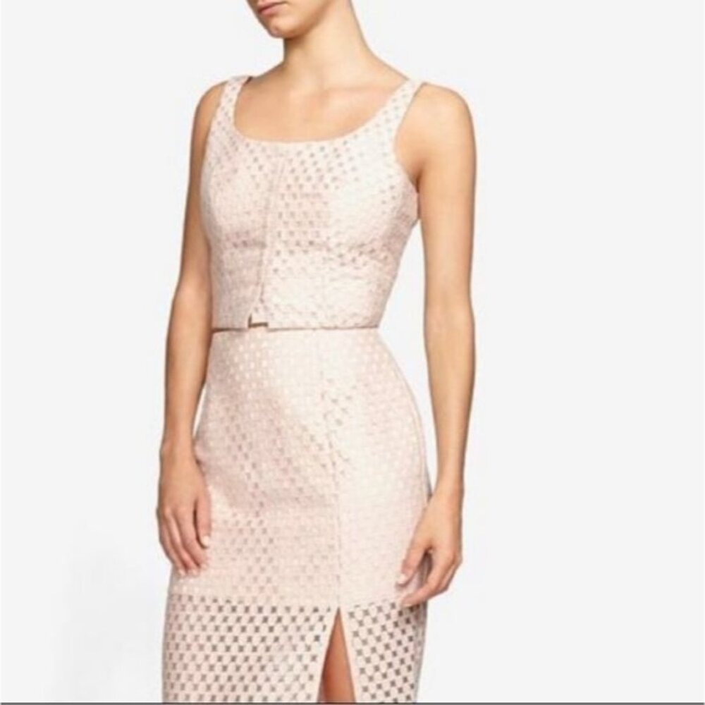 Intermix Blush Pink Embroidered Lace 2 Piece Skirt Set Large